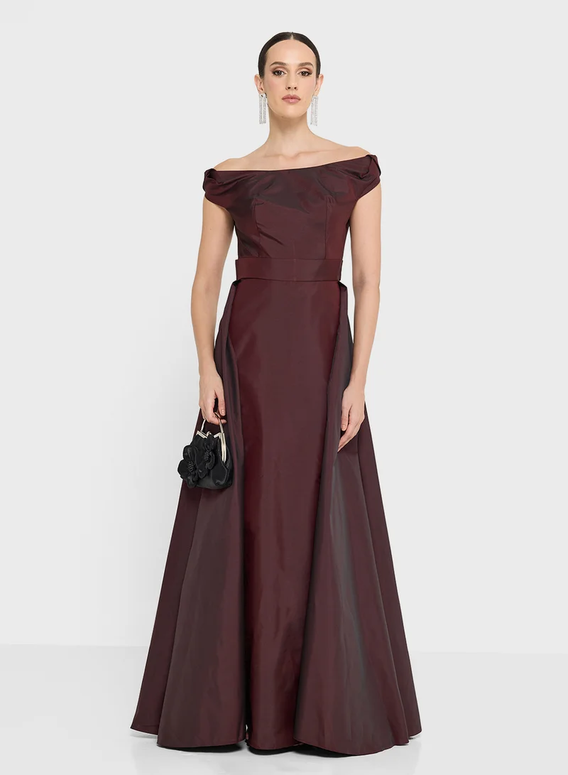 Namshi x Off Shoulder Dress With Trail
