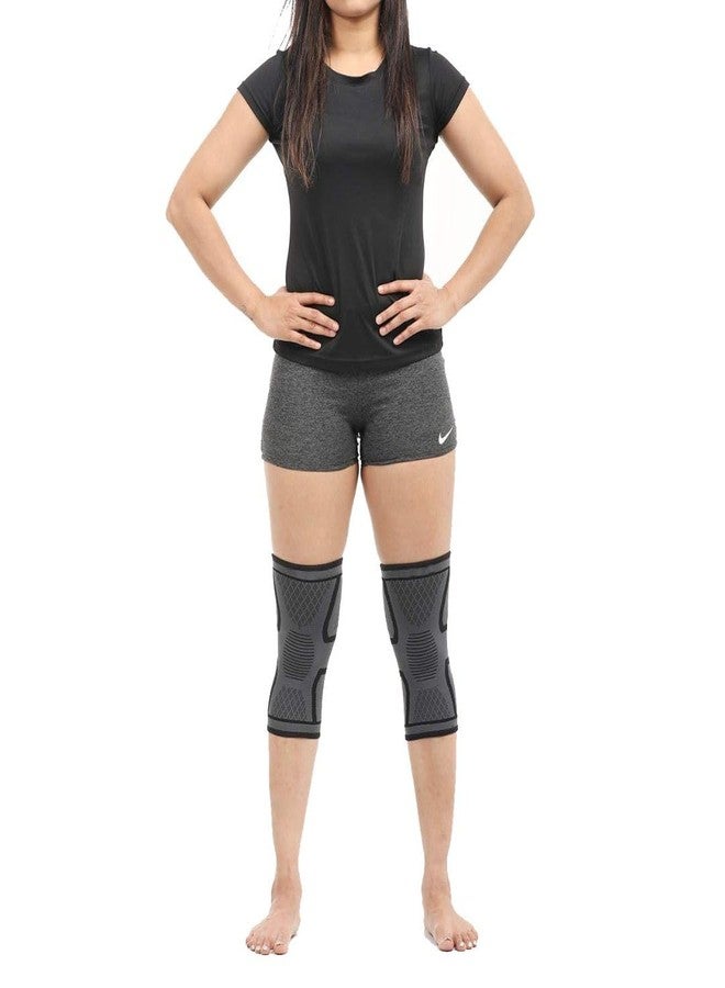 CHEVALIER Knee Cap Compression Support Sleeve/Brace/wrap/Protector for Knee Pain Relief - Gym Running Cycling Sports Jogging Workout, S, Pair (M) - Image 5