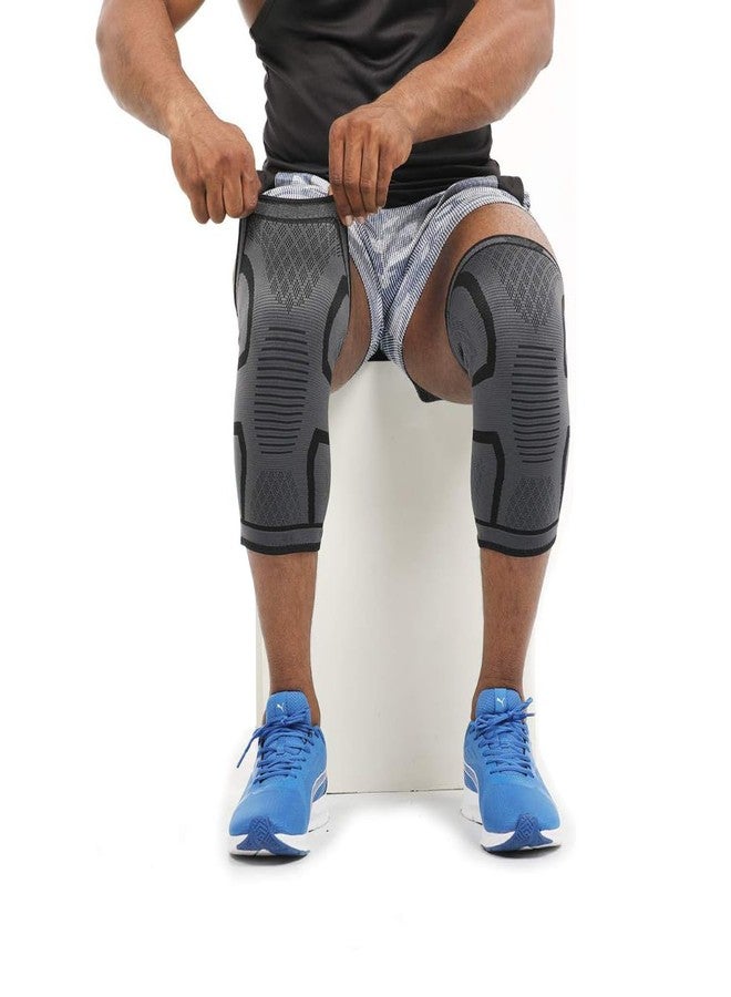 CHEVALIER Knee Cap Compression Support Sleeve/Brace/wrap/Protector for Knee Pain Relief - Gym Running Cycling Sports Jogging Workout, S, Pair (M) - Image 1