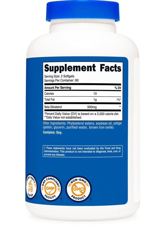 Nutricost بيتا سيتوستيرول 120 كبسولة لينة، 500 ملغ - مكمل غير معدل وراثيًا، خالي من الغلوتين، 60 حصة - Image 5