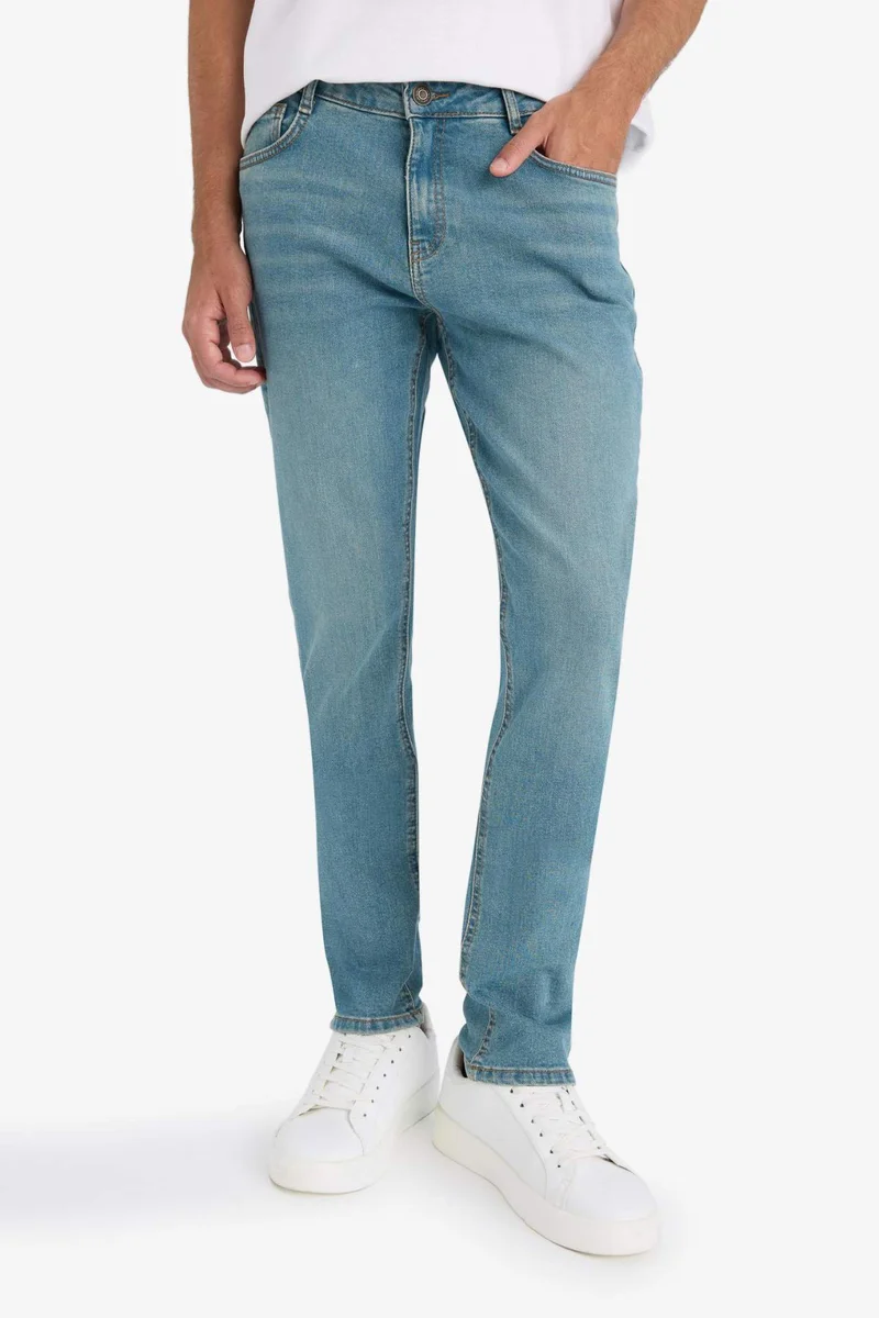 Defacto  Pedro Slim Fit Super Skinny Hem Jeans for Men | Best Price UAE