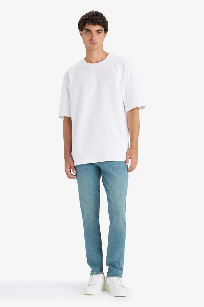 Defacto  Pedro Slim Fit Super Skinny Hem Jeans for Men | Best Price UAE