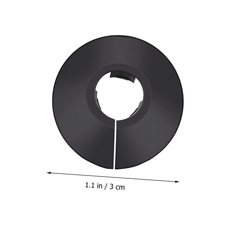 12 Pcs Black PVC Water Pipe Hole Covers for Heating Lines Round Accessory - Image 5