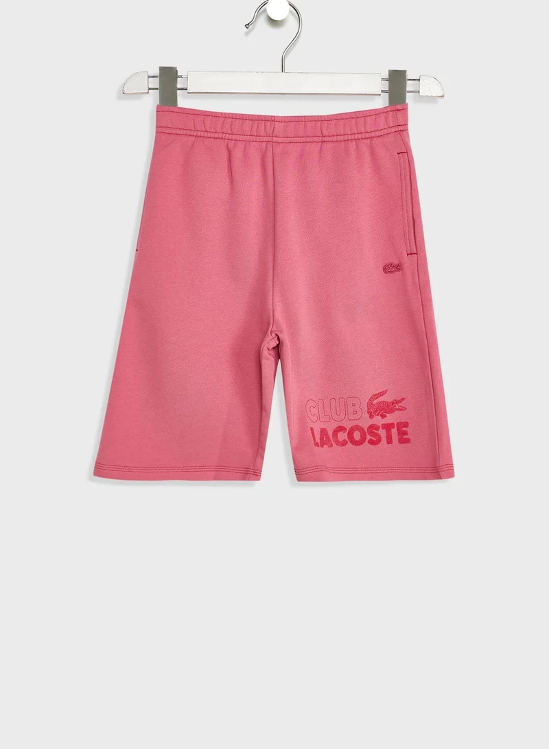 LACOSTE Kids Logo Casual Shorts