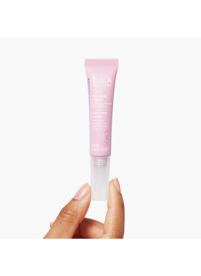 TULA TULA Skin Care Rose Glow + Get It Lip Balm - Hydrating Peptide Lip Treatment with Hyaluronic Acid & Vitamin E, 0.28 oz.  - Image 3