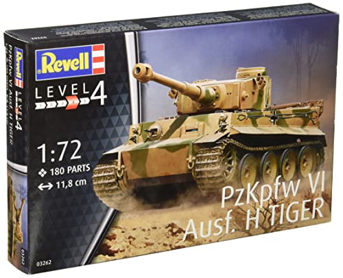 Revell Gmbh 03262 Pzkpfw VI Ausf H Tiger Tank Model Kit, 1: 72 Scale - Image 1