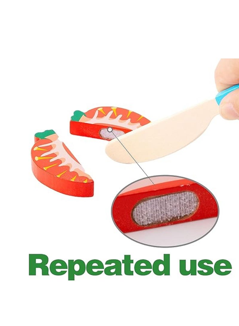 Cool Baby كتل خشبية قطع وسلسلة الألغاز، سلسلة الفاكهة - Image 4