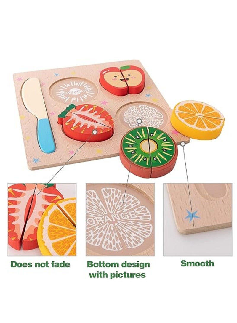 Cool Baby كتل خشبية قطع وسلسلة الألغاز، سلسلة الفاكهة - Image 5