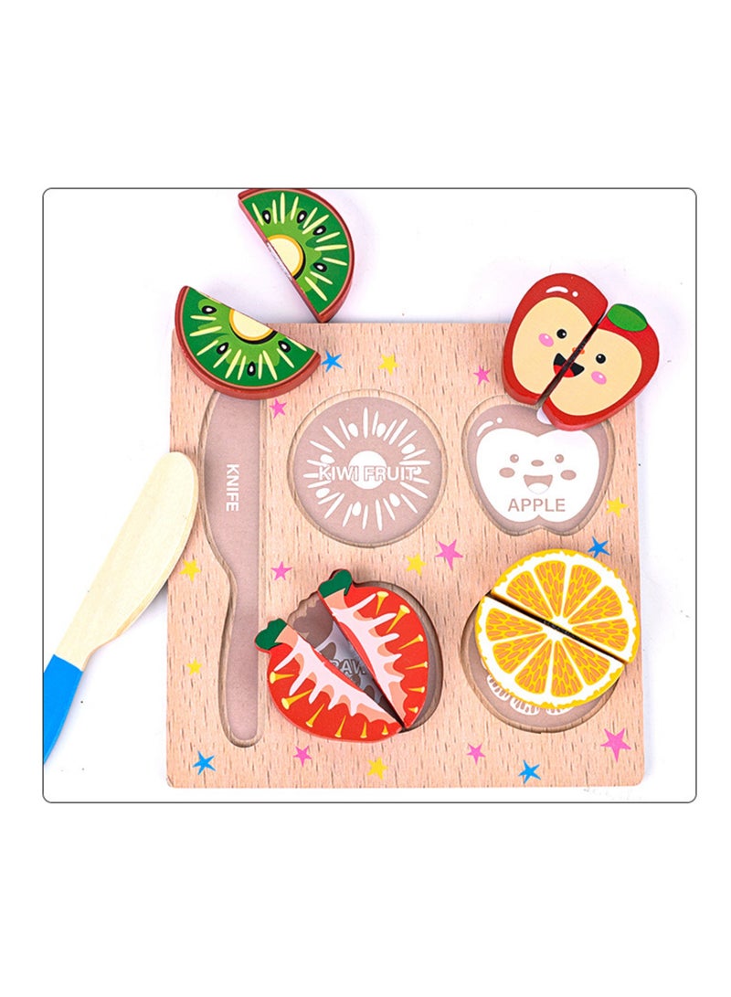 Cool Baby كتل خشبية قطع وسلسلة الألغاز، سلسلة الفاكهة - Image 2