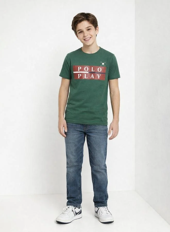Polo Play Teen Boys Graphic Logo T-Shirt