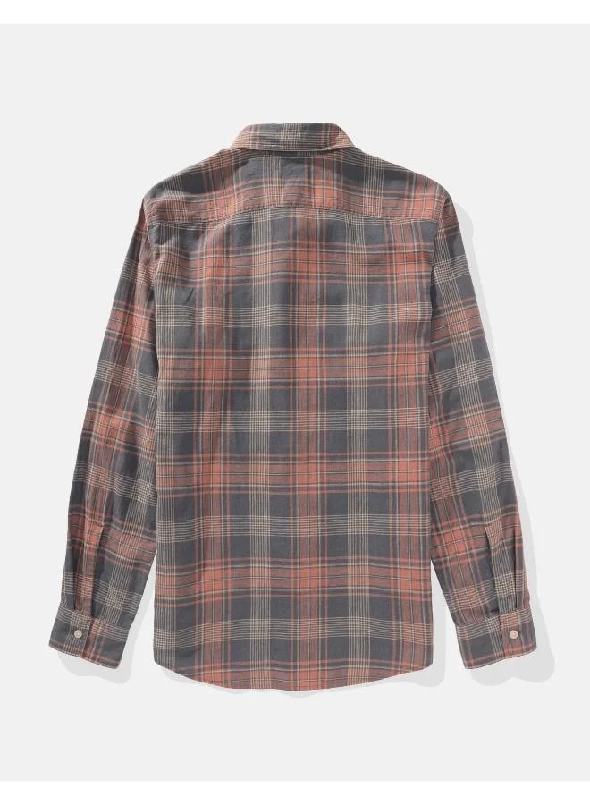American Eagle Slim Fit Everyday Linen-Blend Button Up Shirt