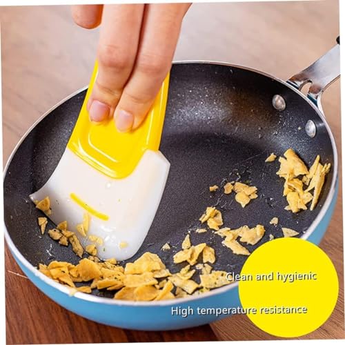 WE-CEF Silicone Pan Scraper Dish Cleaning Spatula Pan and Bowl Scraper Set Bowl Scraper Dish Scraper Non Stick Kitchen Scraper Pan Rubber Cleaning Spatula Pot Cleaning Tool (2 Pcs) - Image 4