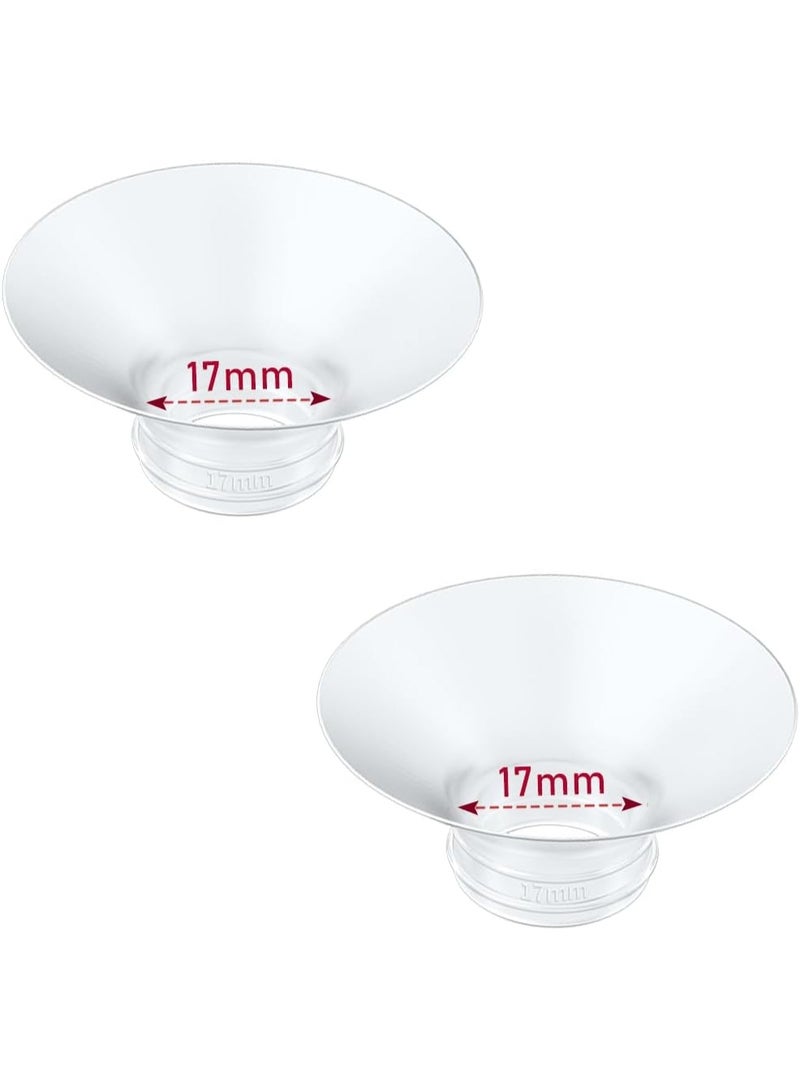 2pcs Flange Insert 17mm متوافق مع Momcozy M9 / M6 / M5 / S12 Pro / S9 Pro / V1 / V2,استبدال مضخة الثدي القابلة للارتداء - Image 1