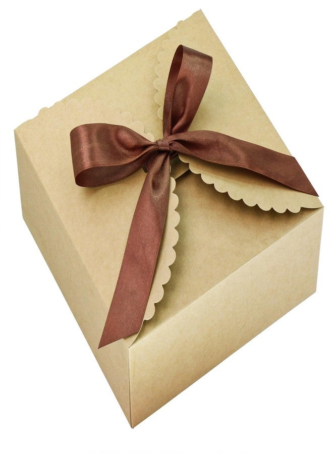 WEWILUCK Brown Paper Gift Box - 6 Pack(8" x 8" x 4") - Image 1
