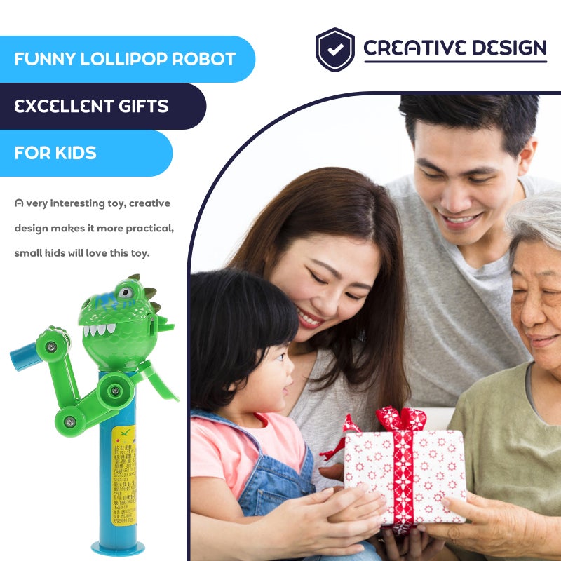 Lollipop Robot Holder Novelty Dinosaur Shape Kids Toy Gift for Children Lollipop Candy Storage - Image 2