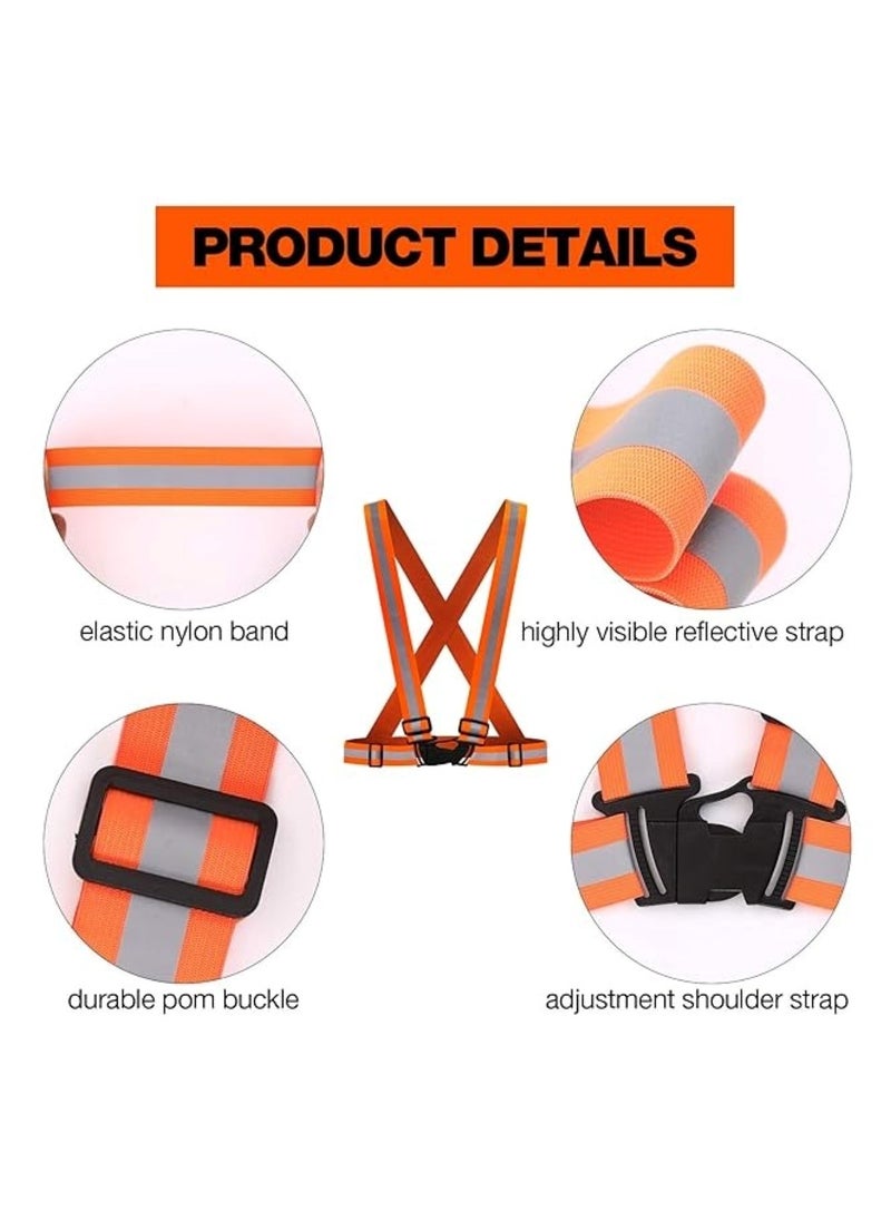 Huitich - High-Visibility Reflective Safety Belt, Safety Waist Belt, and Safety Jacket Orange - Image 1