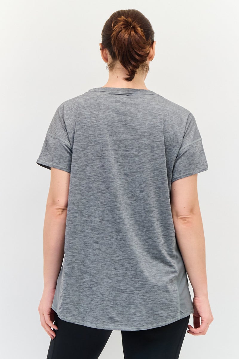 PUMA Women Sportswear Fit Short Sleeve Training T-Shirt, Grey - Image 3