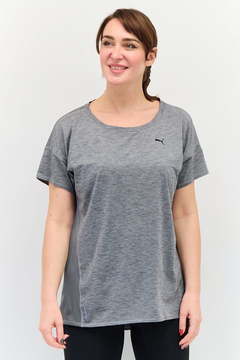 PUMA Women Sportswear Fit Short Sleeve Training T-Shirt, Grey - Image 1