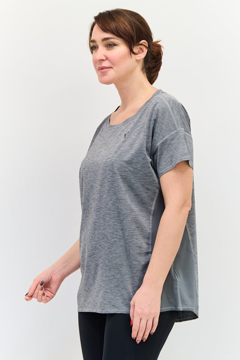 PUMA Women Sportswear Fit Short Sleeve Training T-Shirt, Grey - Image 2