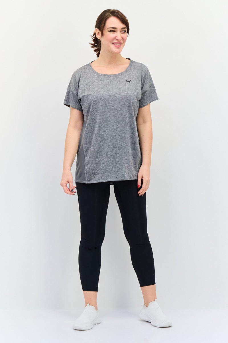 PUMA Women Sportswear Fit Short Sleeve Training T-Shirt, Grey - Image 4
