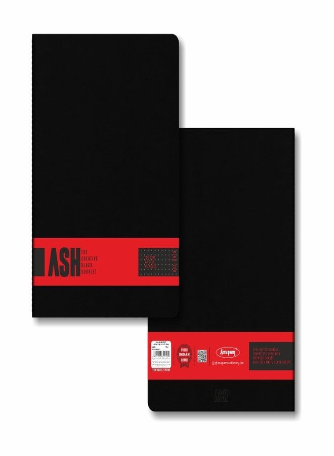 Anupam Ash Booklet Sketbook - Acid Free - Matte Black Dotted Grid Page - 180 GSM - 40 Pages (A4) - Image 2