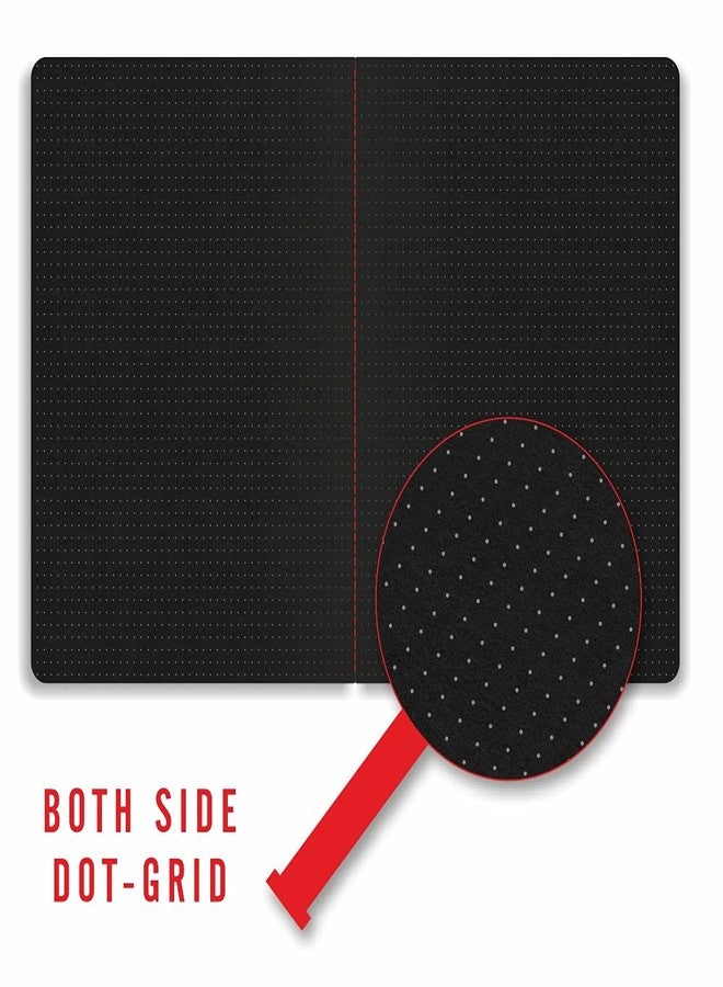 Anupam Ash Booklet Sketbook - Acid Free - Matte Black Dotted Grid Page - 180 GSM - 40 Pages (A4) - Image 3