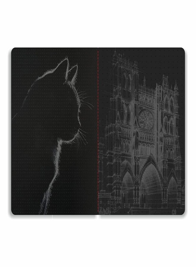Anupam Ash Booklet Sketbook - Acid Free - Matte Black Dotted Grid Page - 180 GSM - 40 Pages (A4) - Image 5