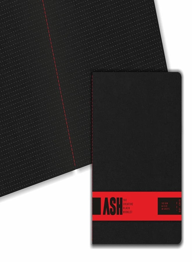 Anupam Ash Booklet Sketbook - Acid Free - Matte Black Dotted Grid Page - 180 GSM - 40 Pages (A4) - Image 4