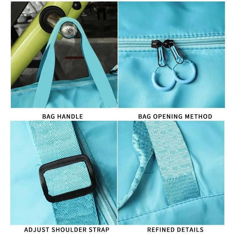 Y&D Manufacturer  Travel Sports Fitness Bag Nylon Printing Hand-held Shoulder Leisure Women Gym Duffel Bag - Image 5