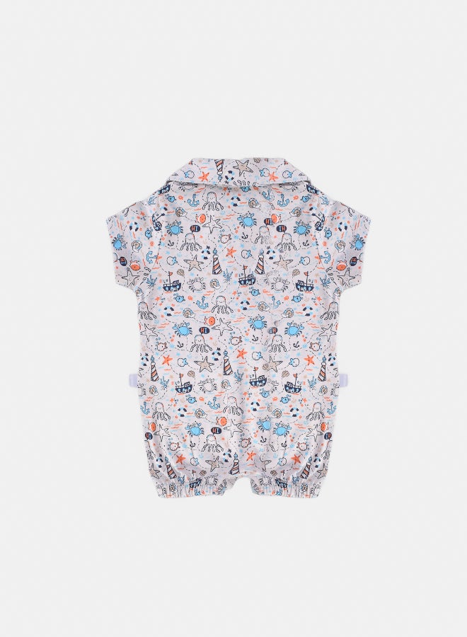 Baby Boys Printed Romper