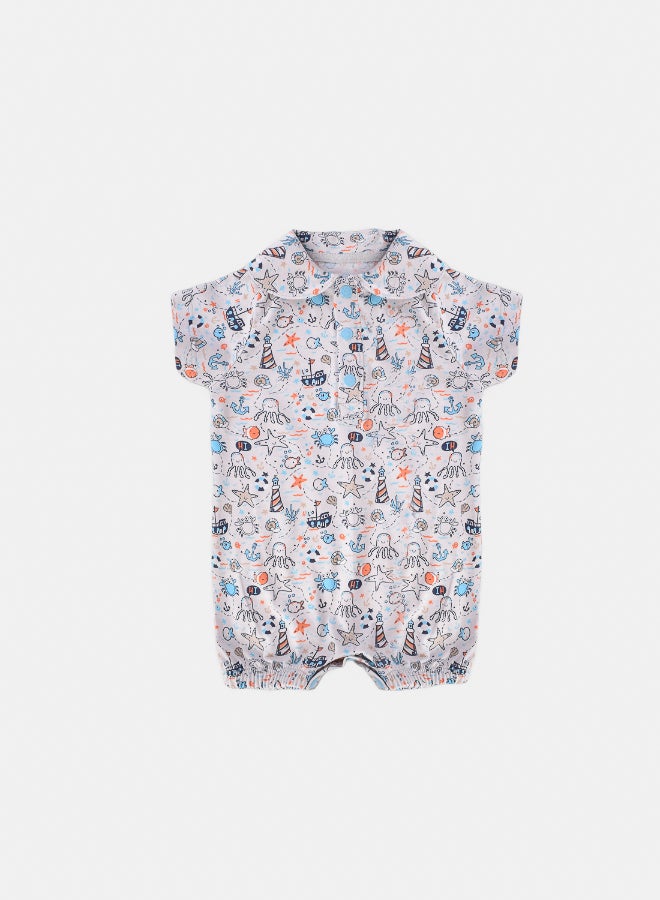 Baby Boys Printed Romper