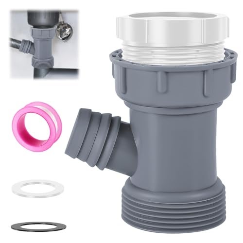 KCMOSGI Dishwasher Drain Hose Adapter – Universal Sink Hose Adapter, Fits 1-1/2" & 1-1/4" Drain Pipes, Kitchen Sink Drain Pipe Kit, Perfect for Dishwasher & Sink Drain Installation - Image 1