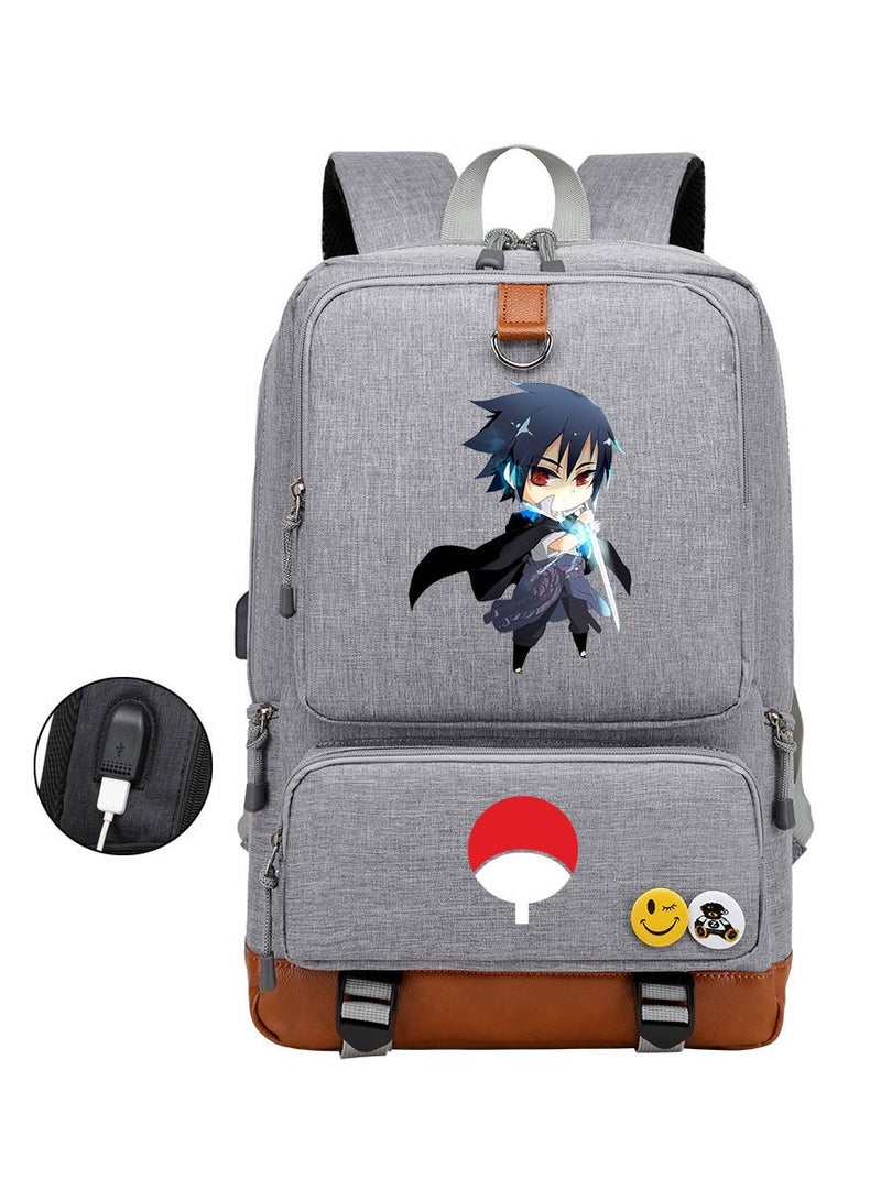 Naruto Teenage Students Men And Women Printed Casual Travel Backpack