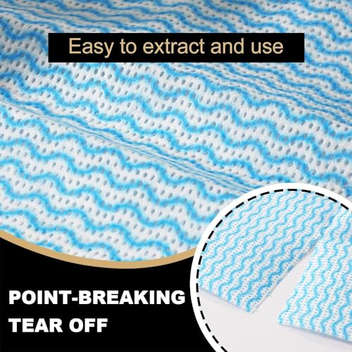 DALUCI Reusable Kitchen Towel Roll Wipes – Super Absorbent Cleaning Cloth | Washable Kitchen Roll & Tissue Paper Roll for Home & Kitchen | Multipurpose Cleaning Accessories (1 Roll, 80 Pulls) - Image 4