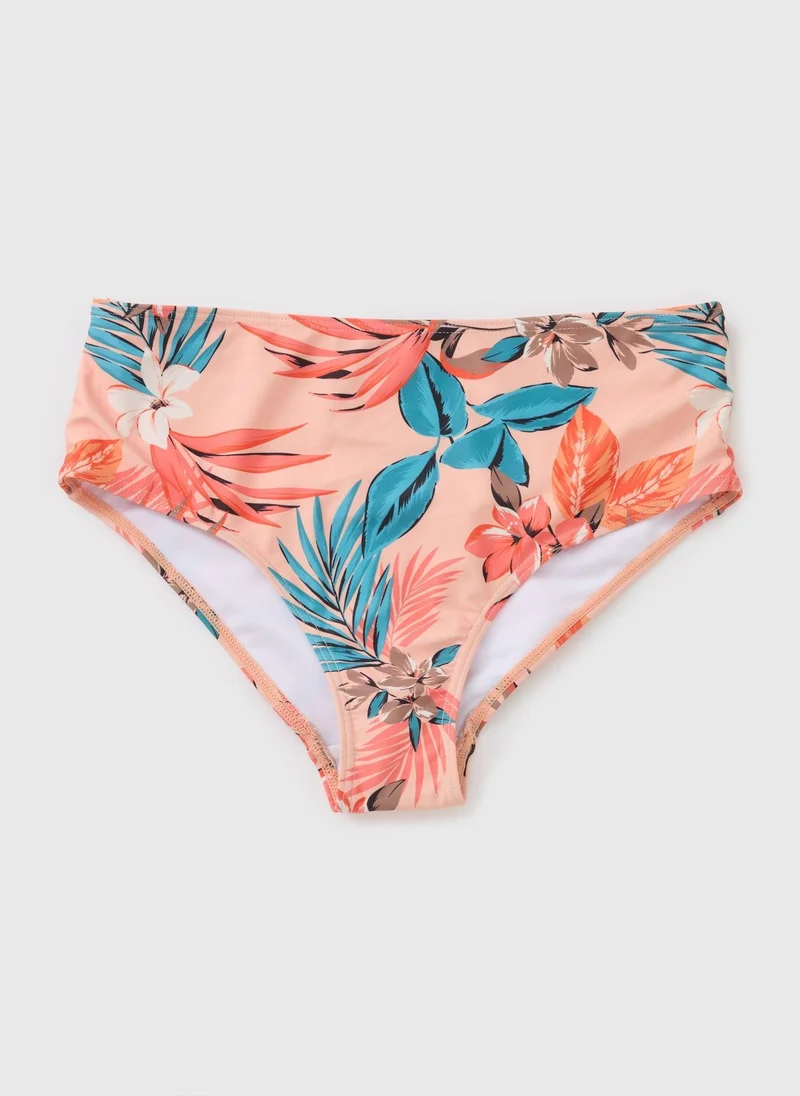 Matalan Coral Floral Highwaist Bikini Bottoms