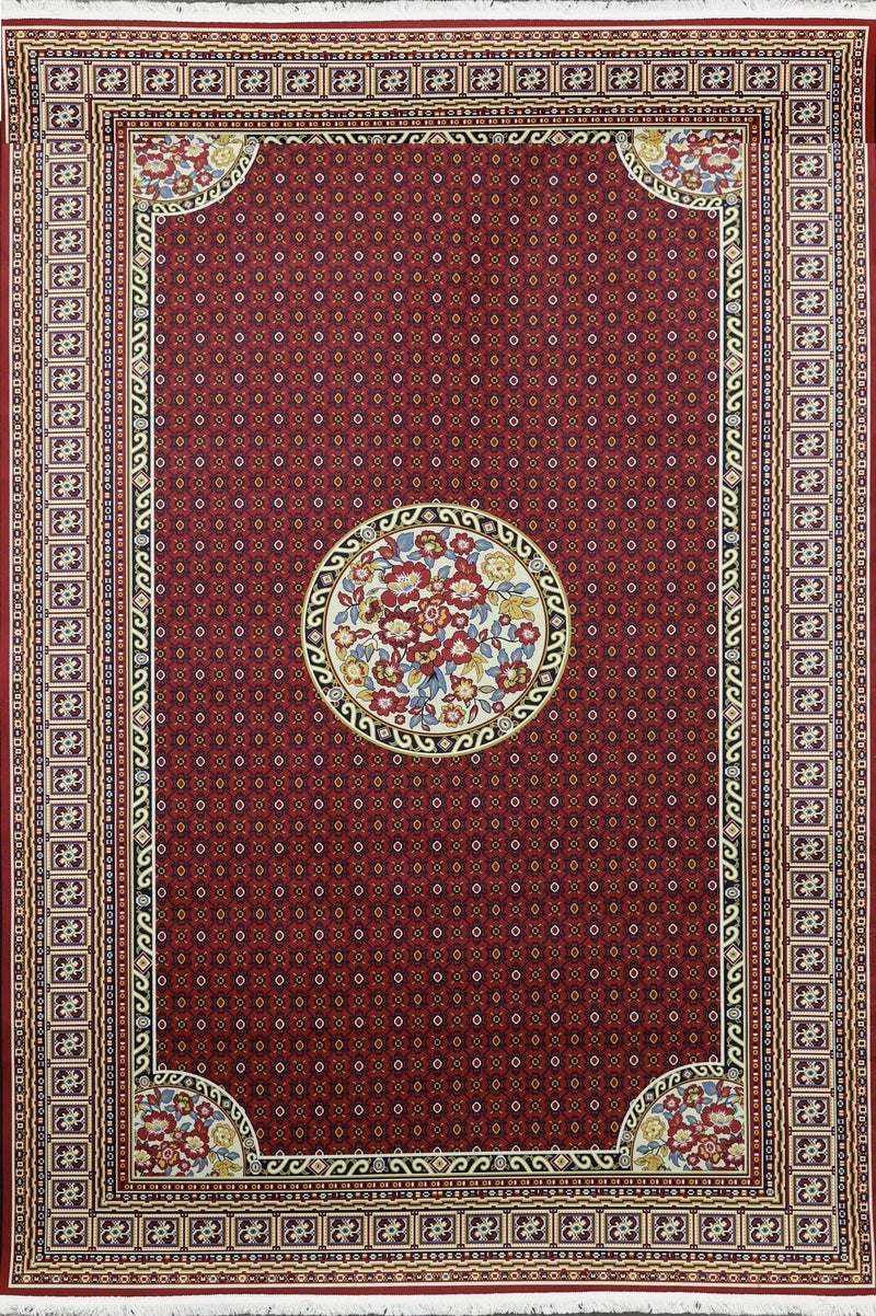 القفاري سجاد أفراح الهنا بنقوش تراثية، مناسب للمجالس والمناسبات الخاصة ، 165×260 سم باللون الاحمر - Image 2