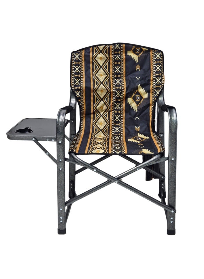 SMART HOME Folding Camping chair with armrest and side table, picnic seat, sports chair, outdoor chair and garden chair - Image 1