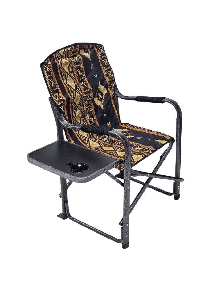 SMART HOME Folding Camping chair with armrest and side table, picnic seat, sports chair, outdoor chair and garden chair - Image 3