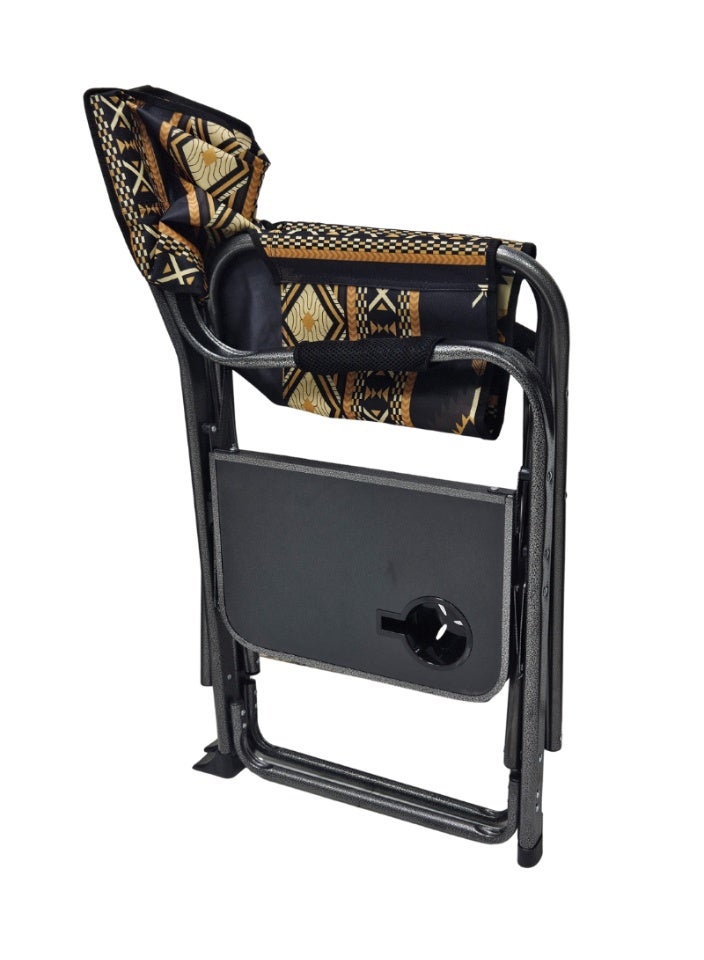 SMART HOME Folding Camping chair with armrest and side table, picnic seat, sports chair, outdoor chair and garden chair - Image 4