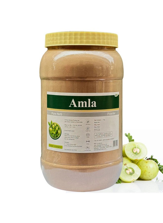 JAIN Dried Amla Powder For Eating And Drinking,1Kg (1000G)|Natural Indian Gooseberry Powder For Healthy Hair And Skin|Anti-Oxidant - Image 1