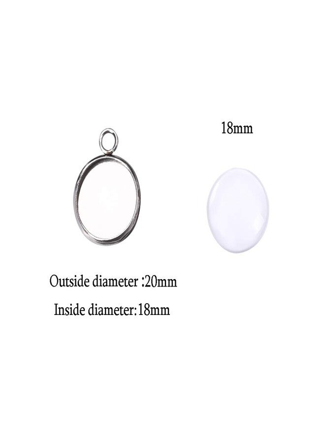 DROLE Bezel Pendant Blanks Settings-Stainless Steel Pendant Trays Round Bezel with Glass Cabochons Clear Dome,Pendant Blanks for Photo Pendant Craft Jewelry Making 18mm VBCO7T438I6RCCJ50SI16B - Image 5