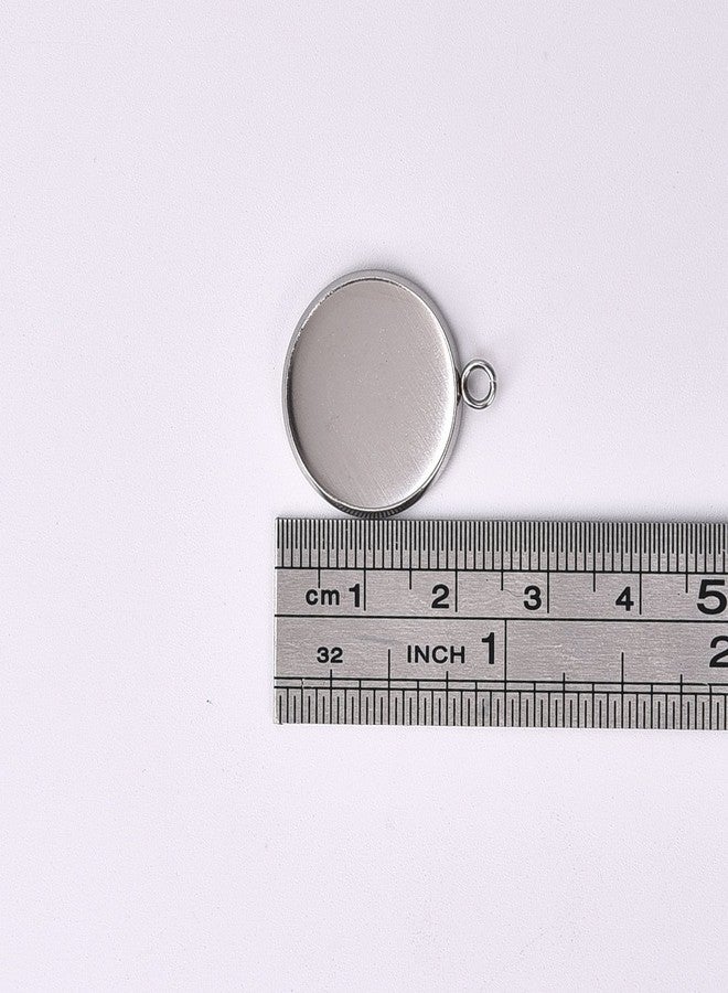 DROLE Bezel Pendant Blanks Settings-Stainless Steel Pendant Trays Round Bezel with Glass Cabochons Clear Dome,Pendant Blanks for Photo Pendant Craft Jewelry Making 18mm VBCO7T438I6RCCJ50SI16B - Image 4