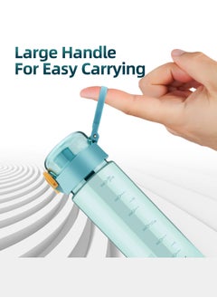 SHOTAY SHOTAY 580 ML Kids & Adults Water Bottles Reusable Leak Proof BPA-Free with Lockable & Fast Flow, One Click Open. For Children School, Office, Gym, Outdoor and Sports White.  - Image 5