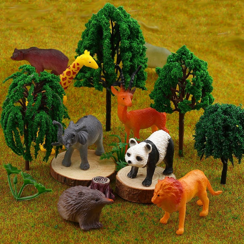KarberDark Animal Toy, 64 Pack Mini Wild Jungle Realistic Plastic Animals Figure Toys Set, for Kids Boy Girl Party Favors Pinata Goodie Bag Stuffers Easter Egg Fillers Birthday Classroom Rewards Cupcake Toppers - Image 2