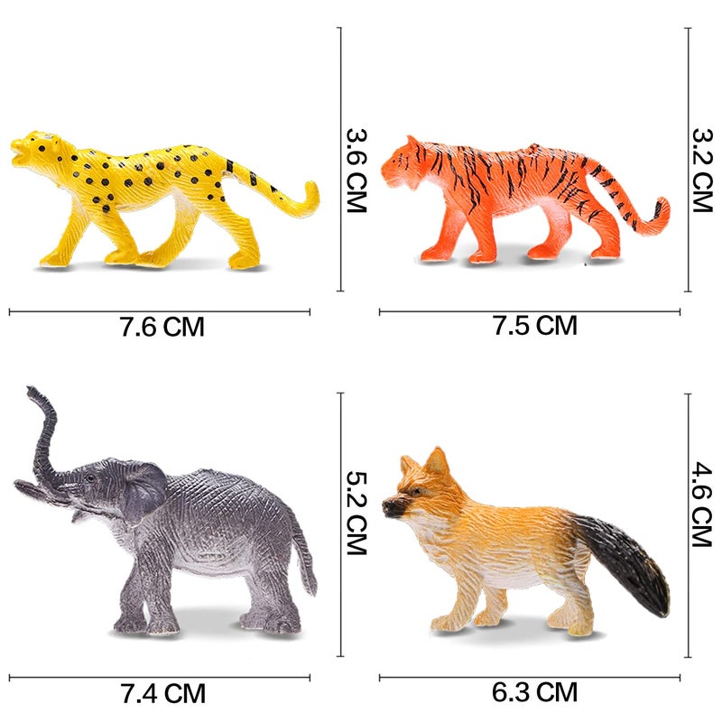 KarberDark Animal Toy, 64 Pack Mini Wild Jungle Realistic Plastic Animals Figure Toys Set, for Kids Boy Girl Party Favors Pinata Goodie Bag Stuffers Easter Egg Fillers Birthday Classroom Rewards Cupcake Toppers - Image 3