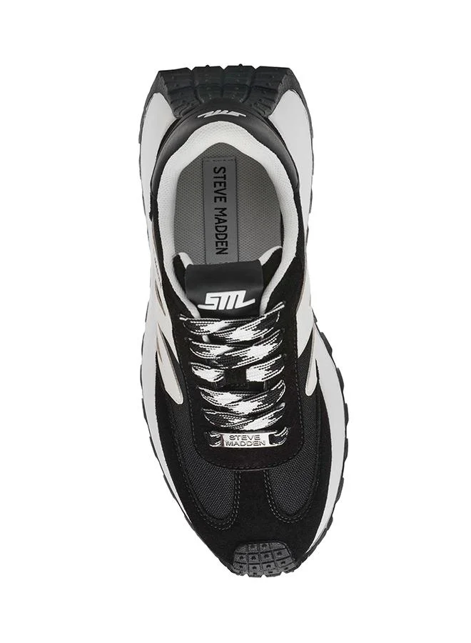 Steve Madden  Supercampo Black Women's Lace-Up Sneakers for Women | Best Price UAE