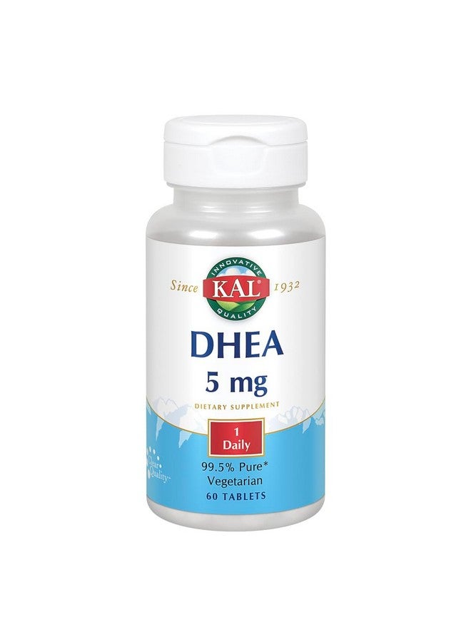 KAL DHEA-5 Tablets, 5mg, 60 Count - Image 1