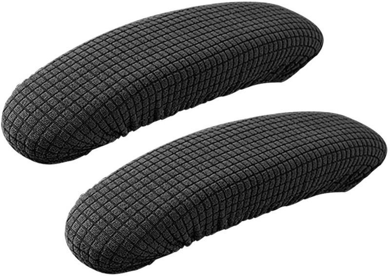 Mata Leon Office Chair Arm Armrest Covers  Stretchable Slipcover Protector Sleeve for Computer Gaming Desk Rotating Chairs Easy Install  Clean Comfortable Matt Black 1 Pair 