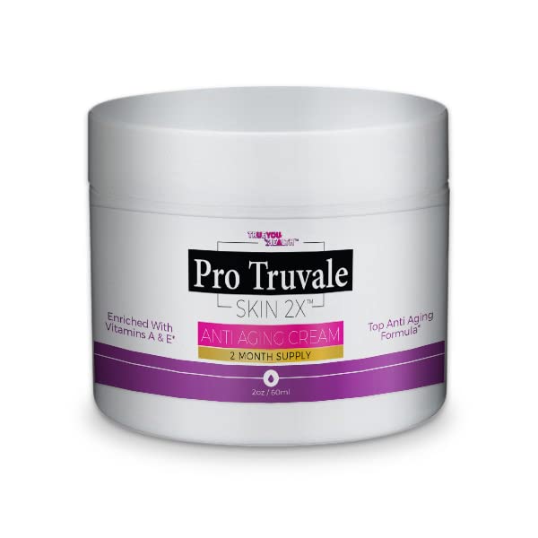 Pro Truvale Skin 2X Cream  Premium Anti Aging Cream  2 Month Supply  Enriched with Vitamin A  C to Help Fade Hyperpigmentation  Reduce Wrinkles  Reduce Dryness  Protect Skin Cells wCeramides