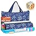 Taikula New American Mahjong Game Set 166 Premium White Tiles with Portable Metal Dices 4 AllinOne Racks with Pushers MahJong Games Sets Ma Jong Tile Game Blue - Image 2